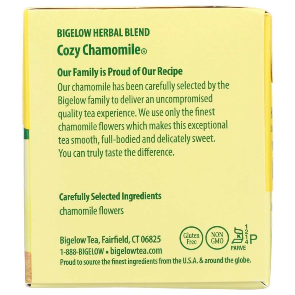BIGELOW: Herbal Tea Caffeine Free Cozy Chamomile, 20 tea bags