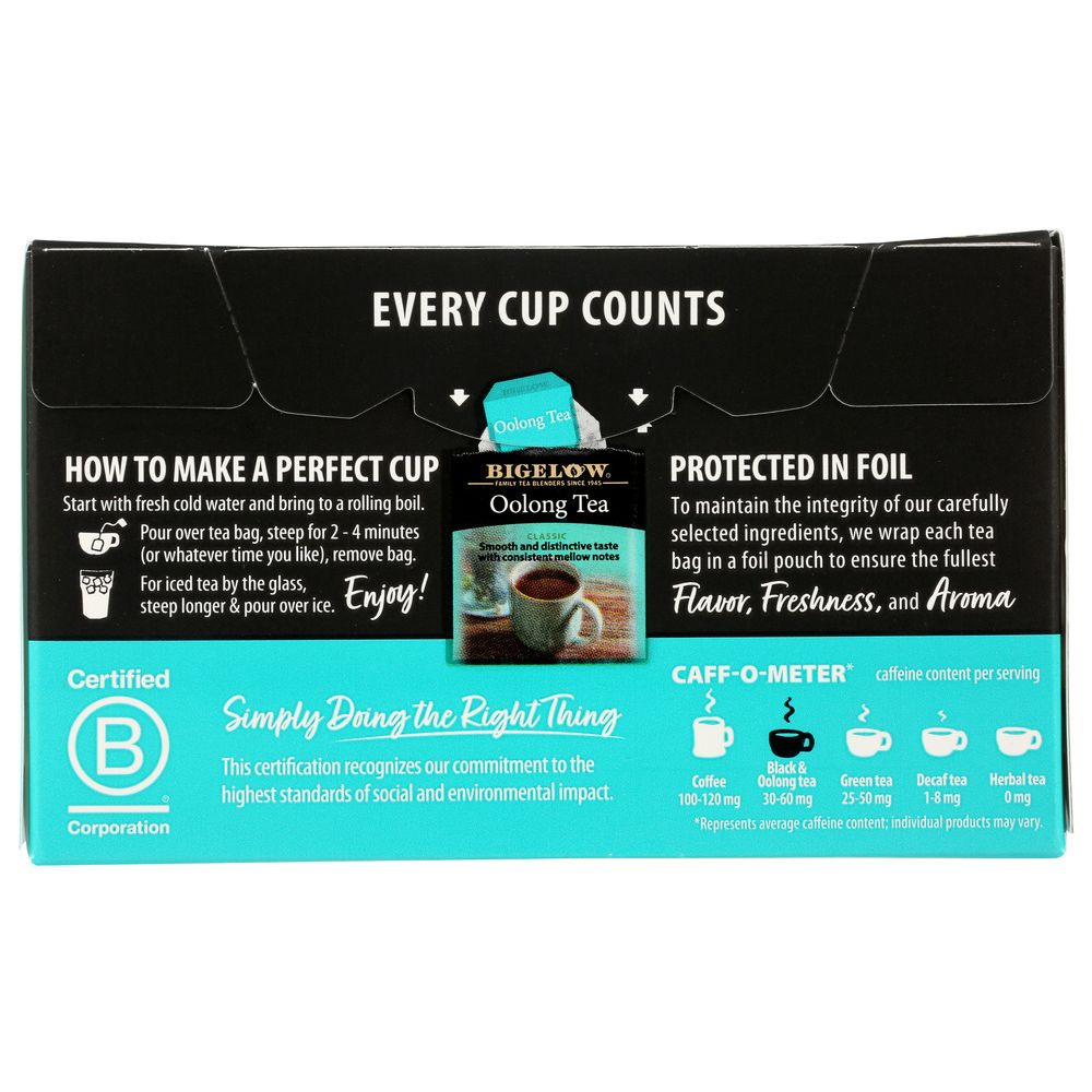 BIGELOW: Oolong Tea Classic 20 Tea Bags, 1.50 oz