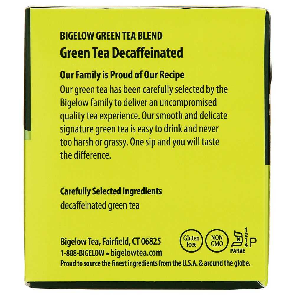 BIGELOW: Green Tea Classic Decaffeinated 20 Tea Bags, 0.91 oz