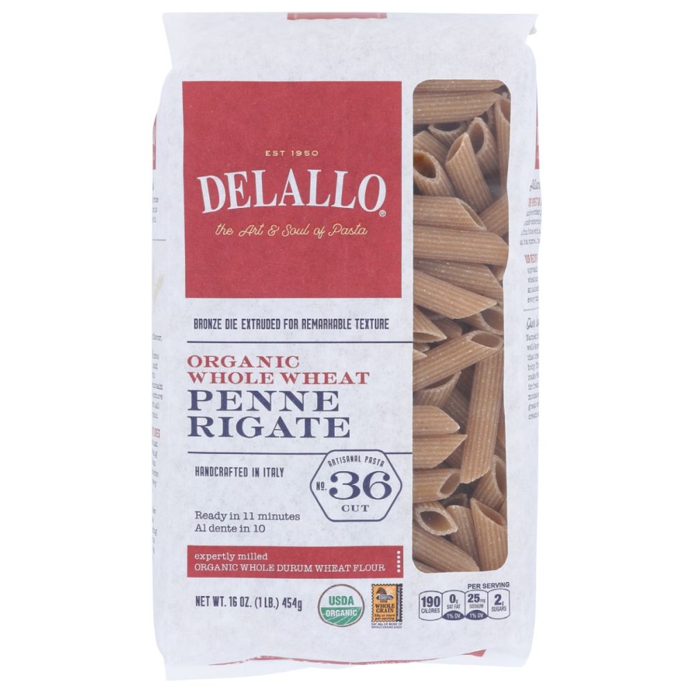 DELALLO: Organic Penne Rigate Pasta No.36, 16 oz