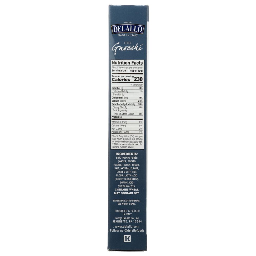 DELALLO: Gnocchi Mini Potato, 16 oz