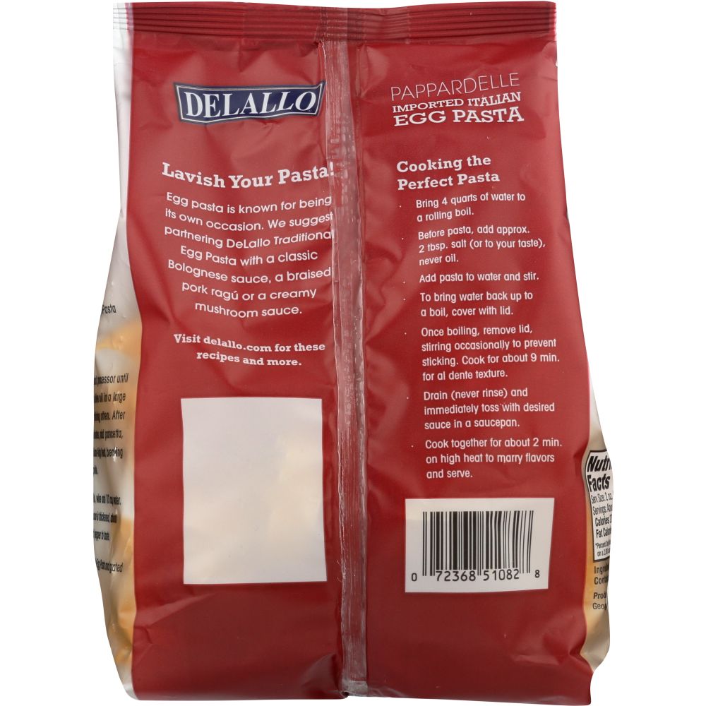 DELALLO: Pasta Egg Pappardelle, 8.8 oz