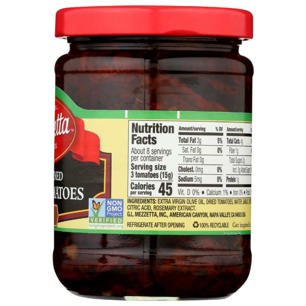 MEZZETTA: Sun-Ripened Dried Tomatoes in Olive Oil, 8 oz