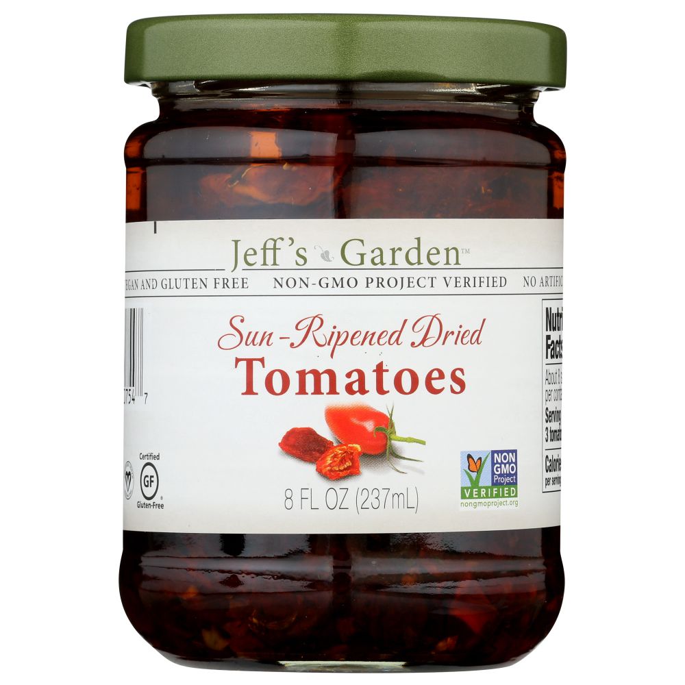 JEFFS NATURALS: Sun Ripened Dried Tomatoes, 8 oz