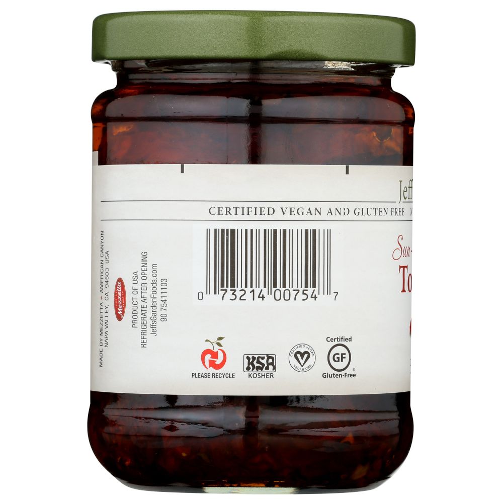JEFFS NATURALS: Sun Ripened Dried Tomatoes, 8 oz