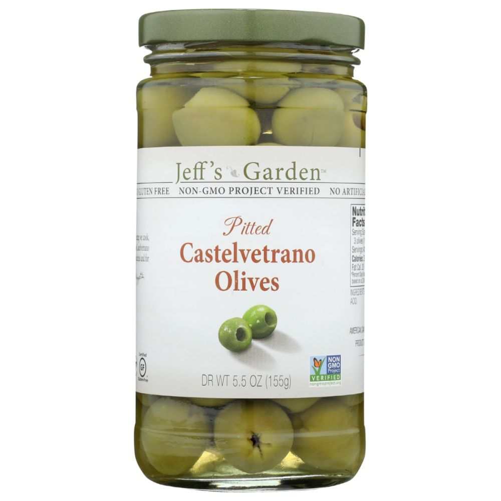 JEFFS NATURALS: Pitted Castelvetrano Olives - 5.5 oz | Gourmet Green