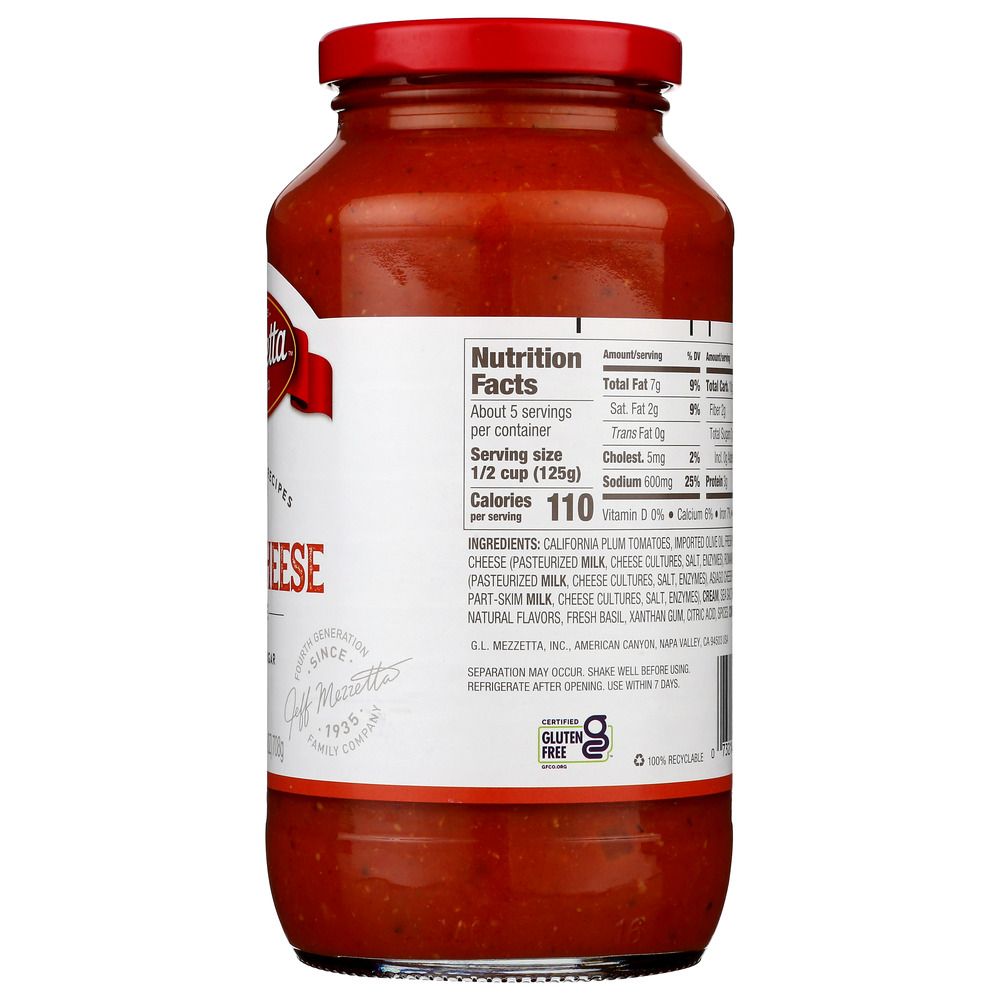 MEZZETTA: Three Cheese Sauce , 25 oz