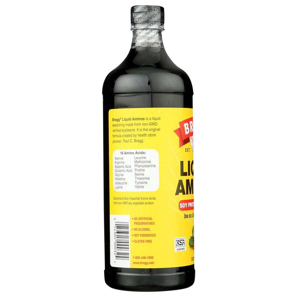 BRAGG Liquid Aminos All Purpose Seasoning -32oz |Organic & Gluten-Free