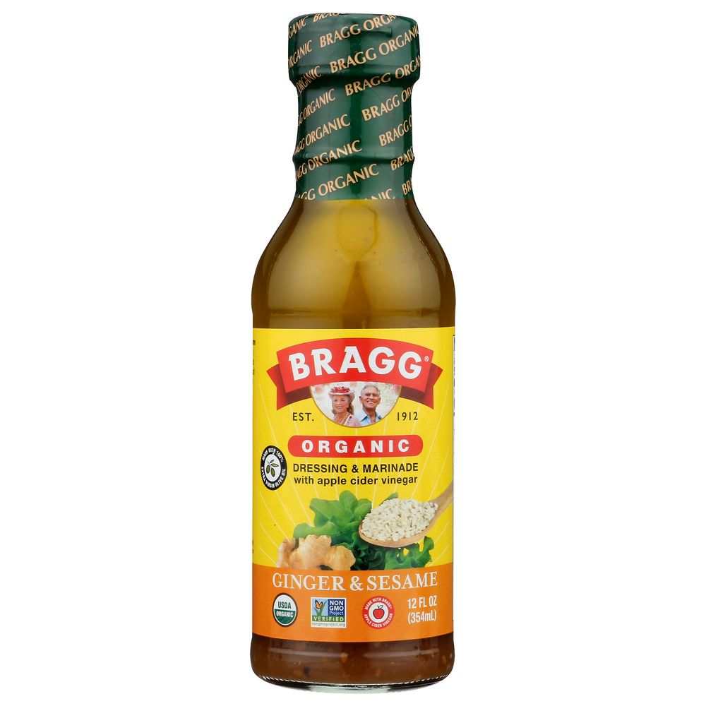 BRAGG Salad Dressing Ginger and Sesame-Delicious 12oz Sauce for Salads