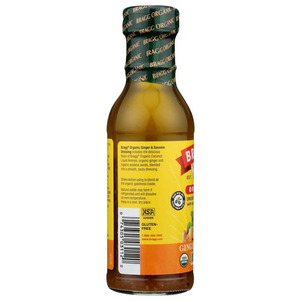 BRAGG Salad Dressing Ginger and Sesame-Delicious 12oz Sauce for Salads