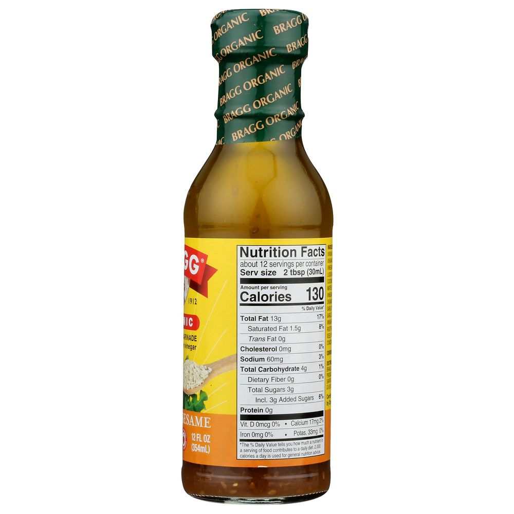 BRAGG Salad Dressing Ginger and Sesame-Delicious 12oz Sauce for Salads