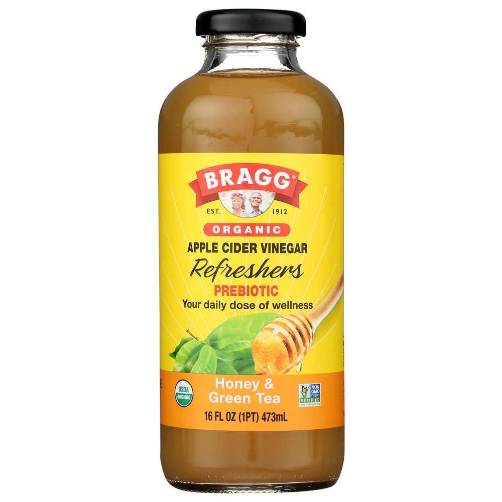 BRAGG: Organic Honey & Green Tea Apple Cider Vinegar Refreshers, 16 oz
