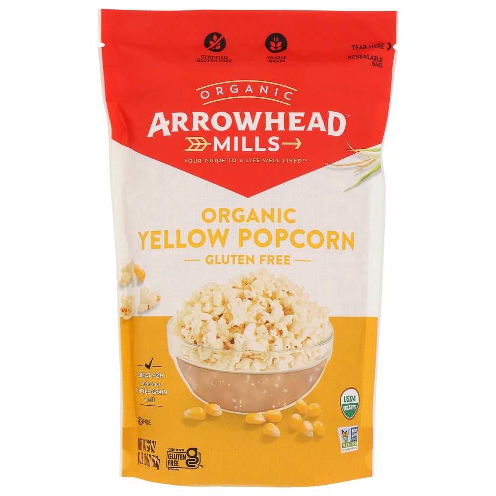 ARROWHEAD MILLS: Organic Yellow Popcorn, 28 oz