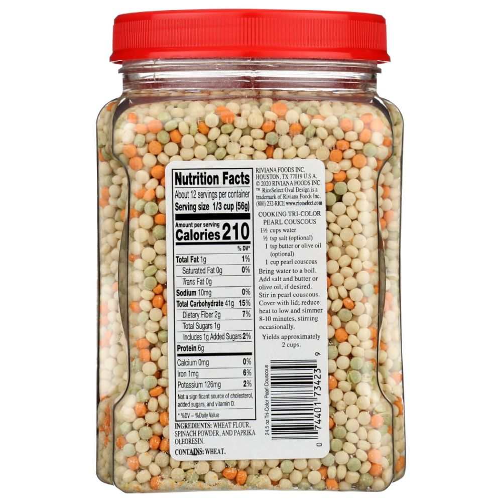 RICESELECT: Tri Color Pearl Couscous, 24.5 oz
