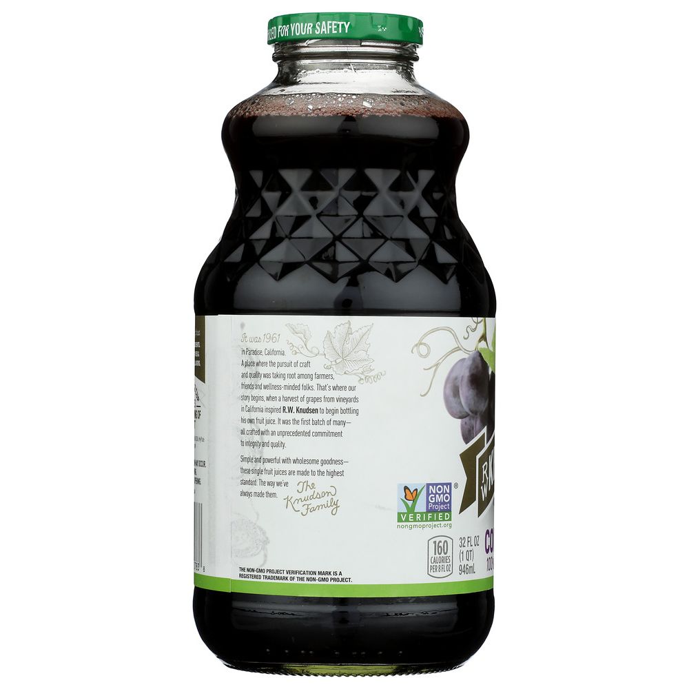 R.W. KNUDSEN FAMILY: Organic Juice Just Concord Grape, 32 oz