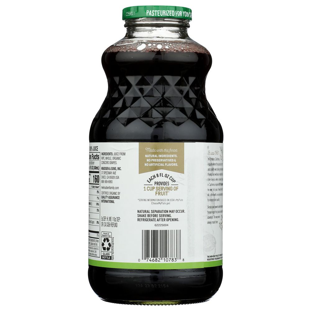 R.W. KNUDSEN FAMILY: Organic Juice Just Concord Grape, 32 oz