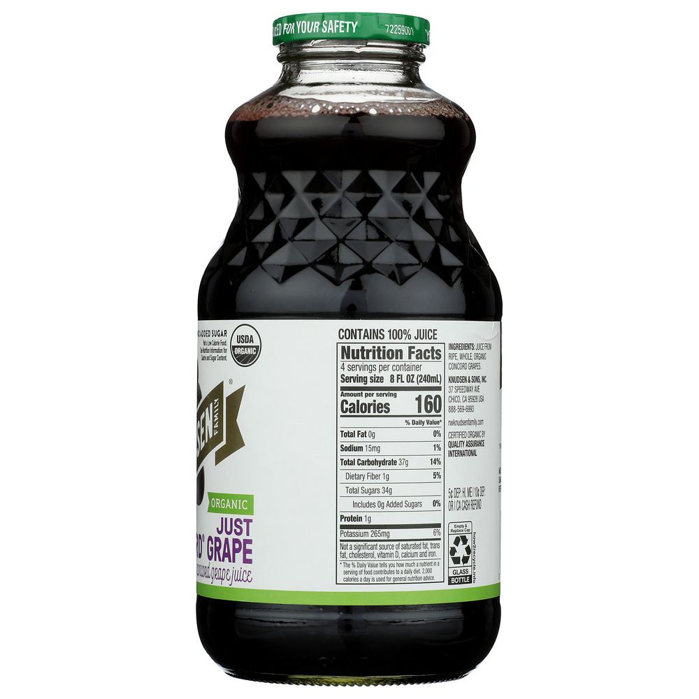 R.W. KNUDSEN FAMILY: Organic Juice Just Concord Grape, 32 oz