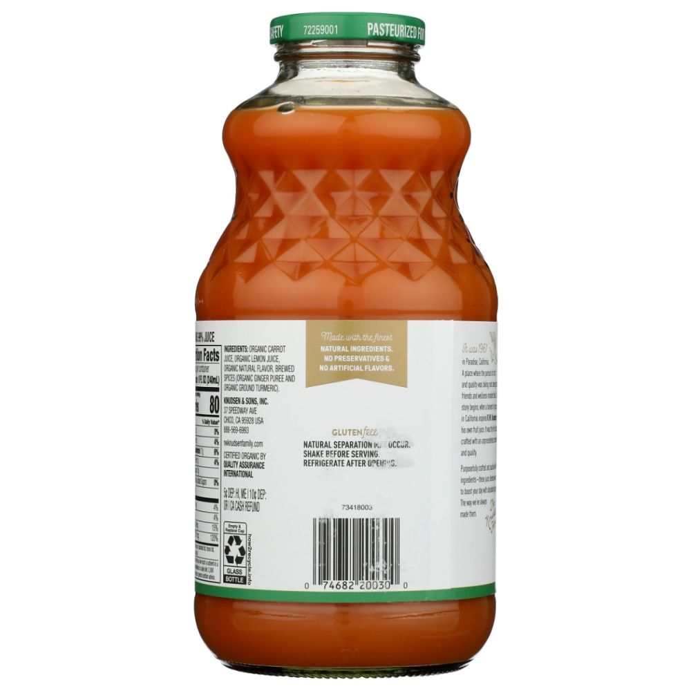 KNUDSEN: Juice Turmeric Ginger Carrot Organic, 32 oz