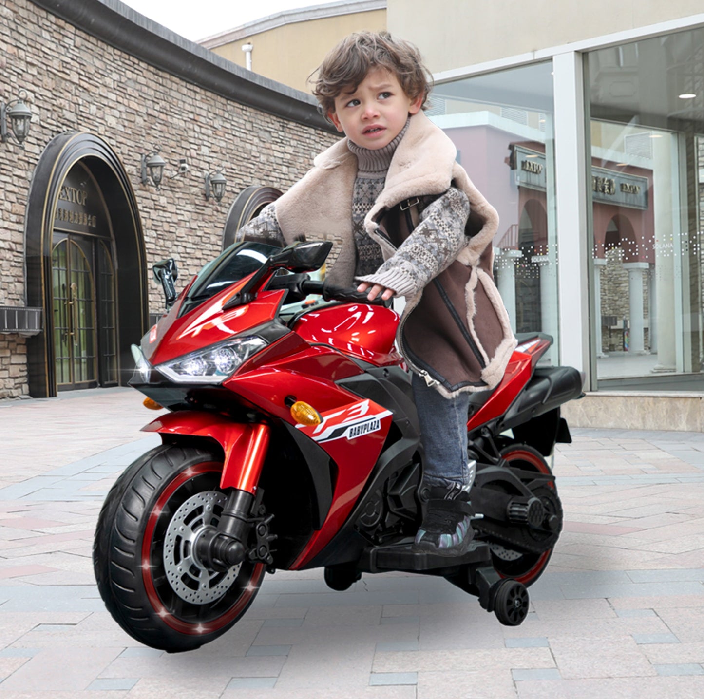 Kids Motorcycle 12V Ride-On Toy for Ages 3-8