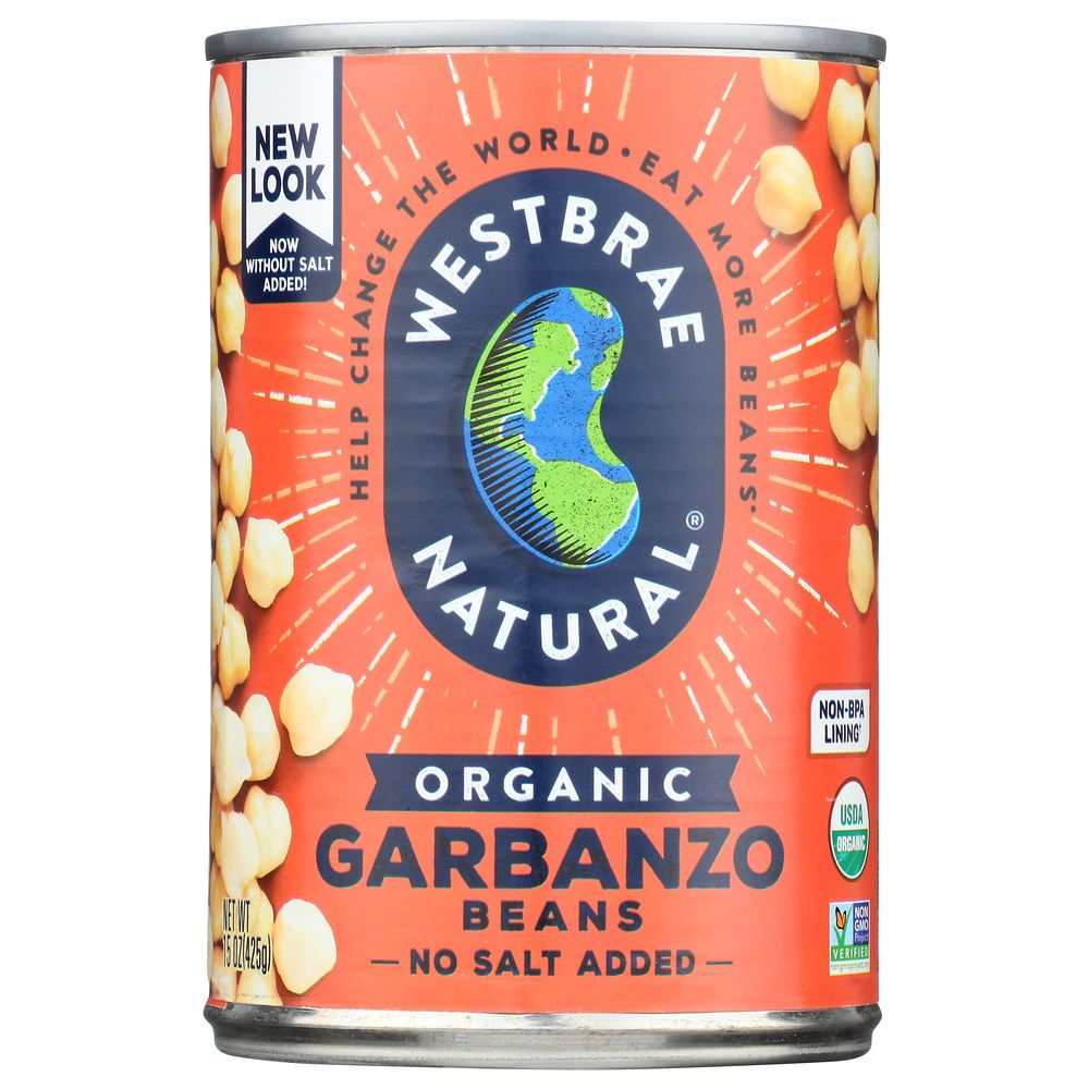 WESTBRAE NATURAL: Vegetarian Organic Garbanzo Beans, 15 oz