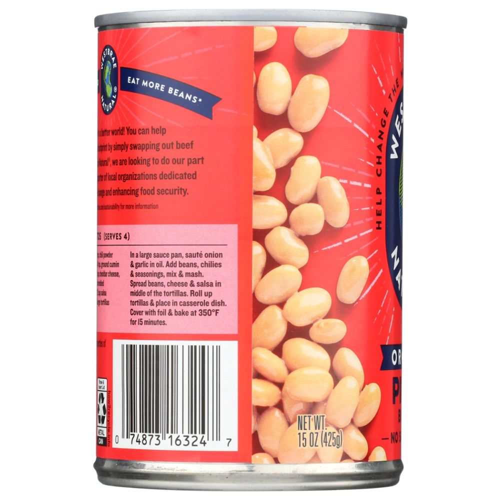 WESTBRAE: Organic Pinto Beans No Salt Added, 15 oz