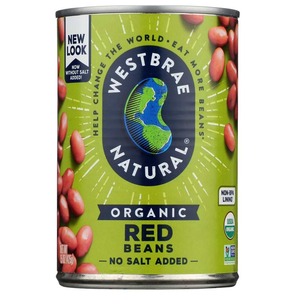 WESTBRAE NATURAL: Vegetarian Organic Red Beans, 15 oz