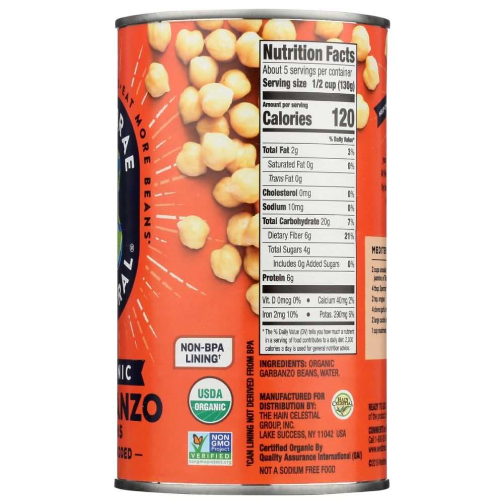 WESTBRAE: Natural Vegetarian Organic Garbanzo Beans, 25 Oz