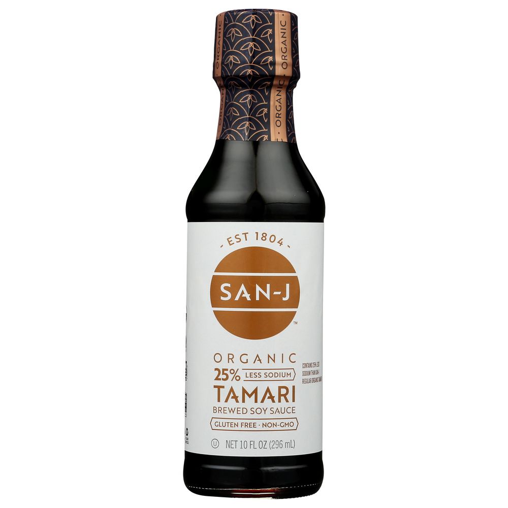 SAN-J: Organic Reduced Sodium Gluten Free Tamari Soy Sauce, 10 Oz