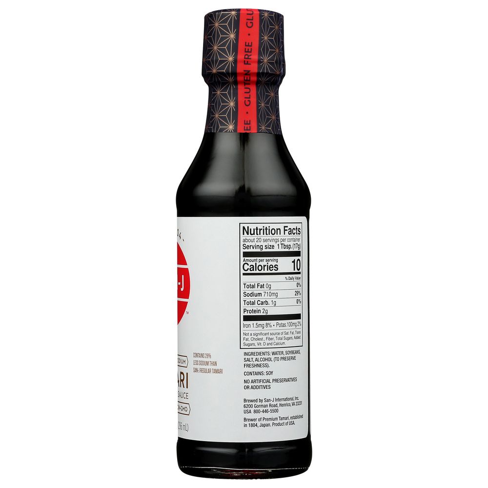 SAN-J: Reduced Sodium Tamari Soy Sauce, 10 Oz
