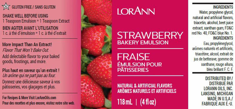 LorAnn Oils Strawberry Bakery Emulsion, 4 fl. oz
