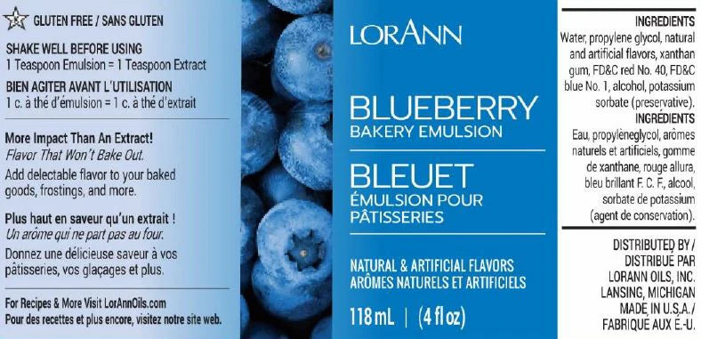 LorAnn Oils Blueberry Bakery Emulsion, 4 fl. oz
