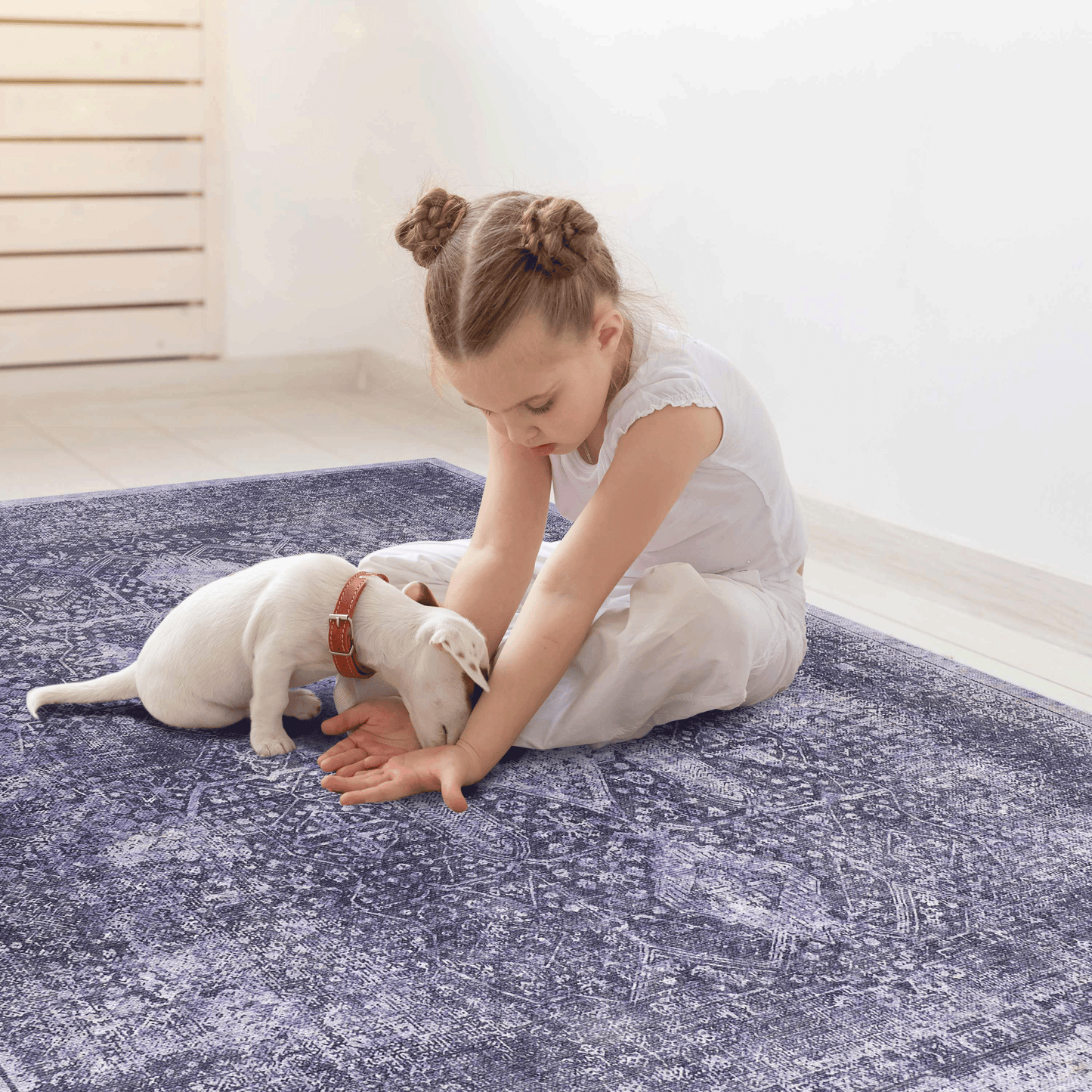 MAVAL Anthracite Washable Rug 2' x 3' Doormat