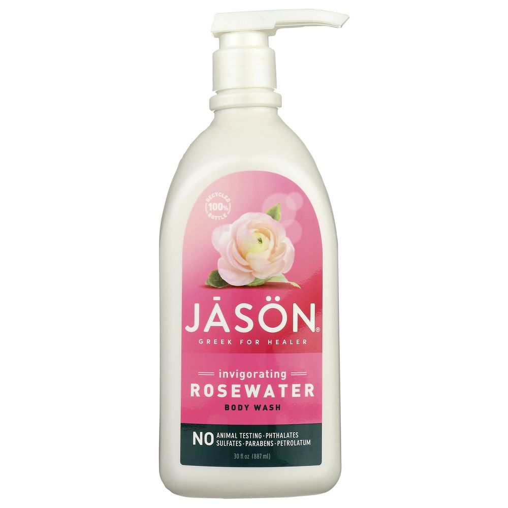 JASON: Body Wash Invigorating Rosewater, 30 oz