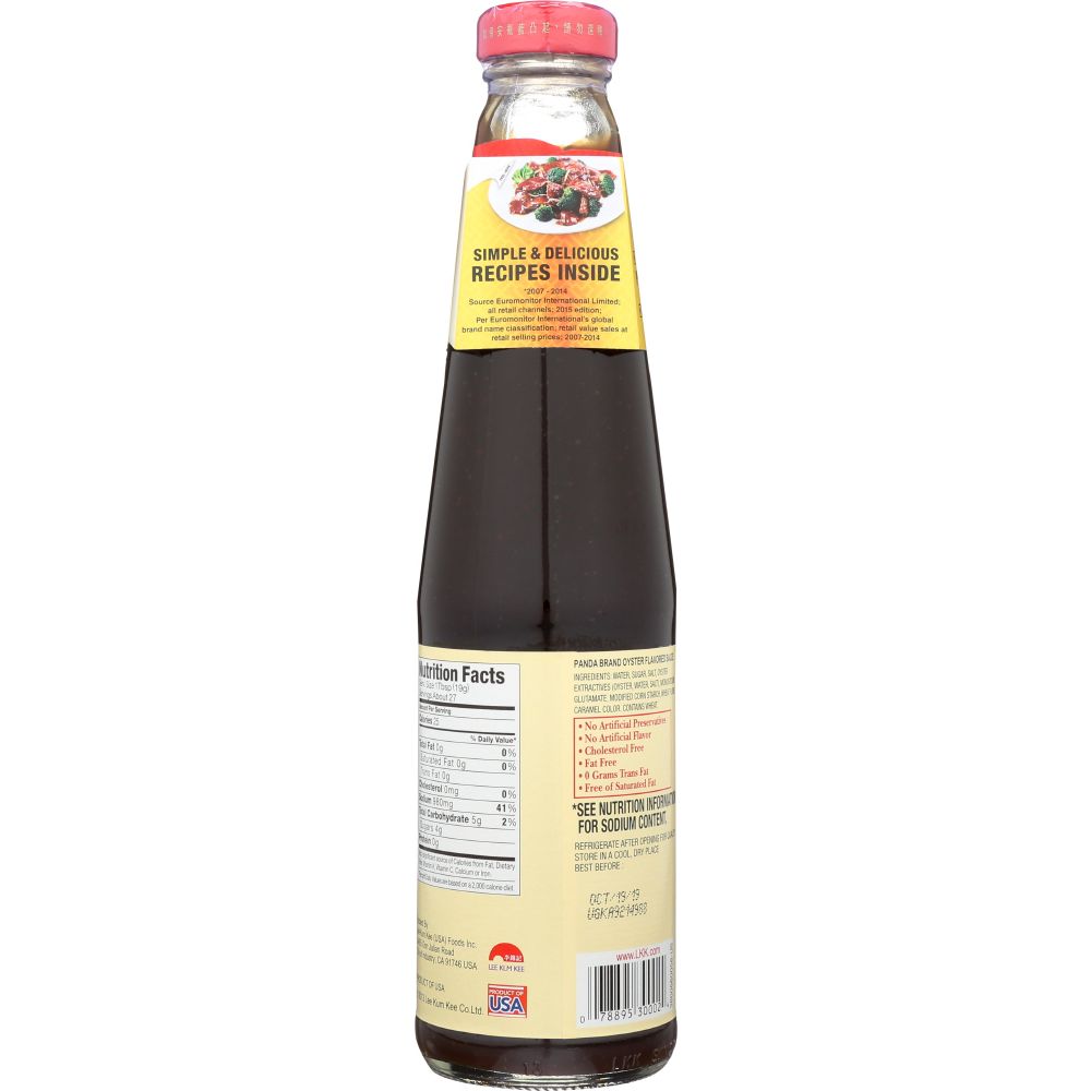 LEE KUM KEE: Panda Brand Oyster Flavored Sauce, 18 oz