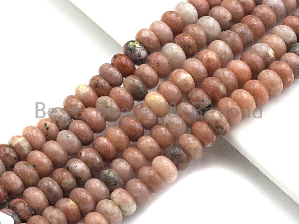 2mm Large Hole Natural Cherry Agate Beads, Rondelle Smooth 6x10mm/5x8mm, 8" Long Strands, sku#U706
