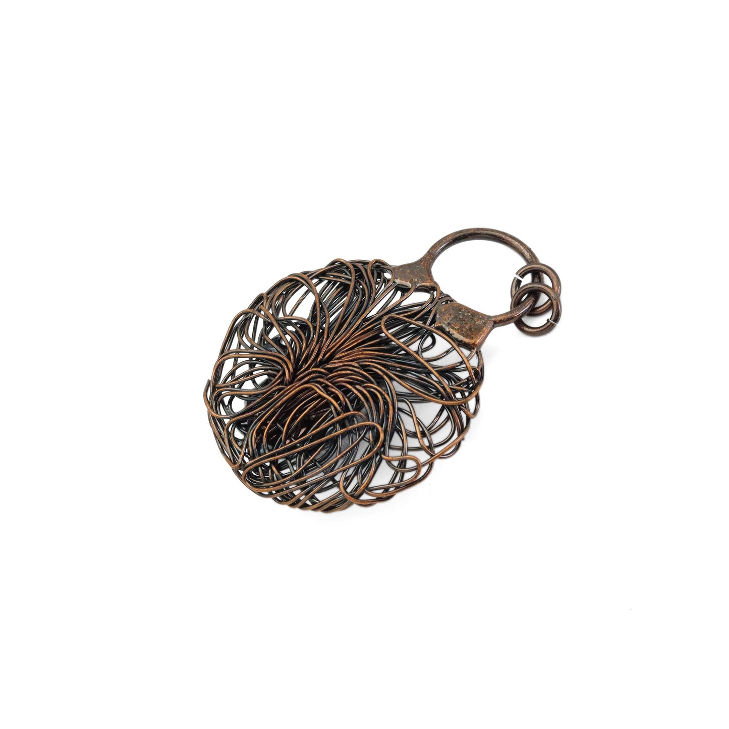 Natural Amethyst Copper Wired Flower Pendant, sku# YT45