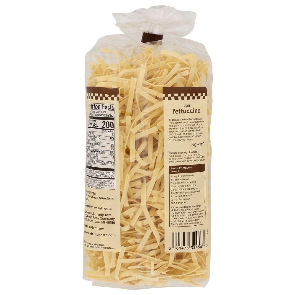 AL DENTE: Egg Fettucine Noodles, 12 oz