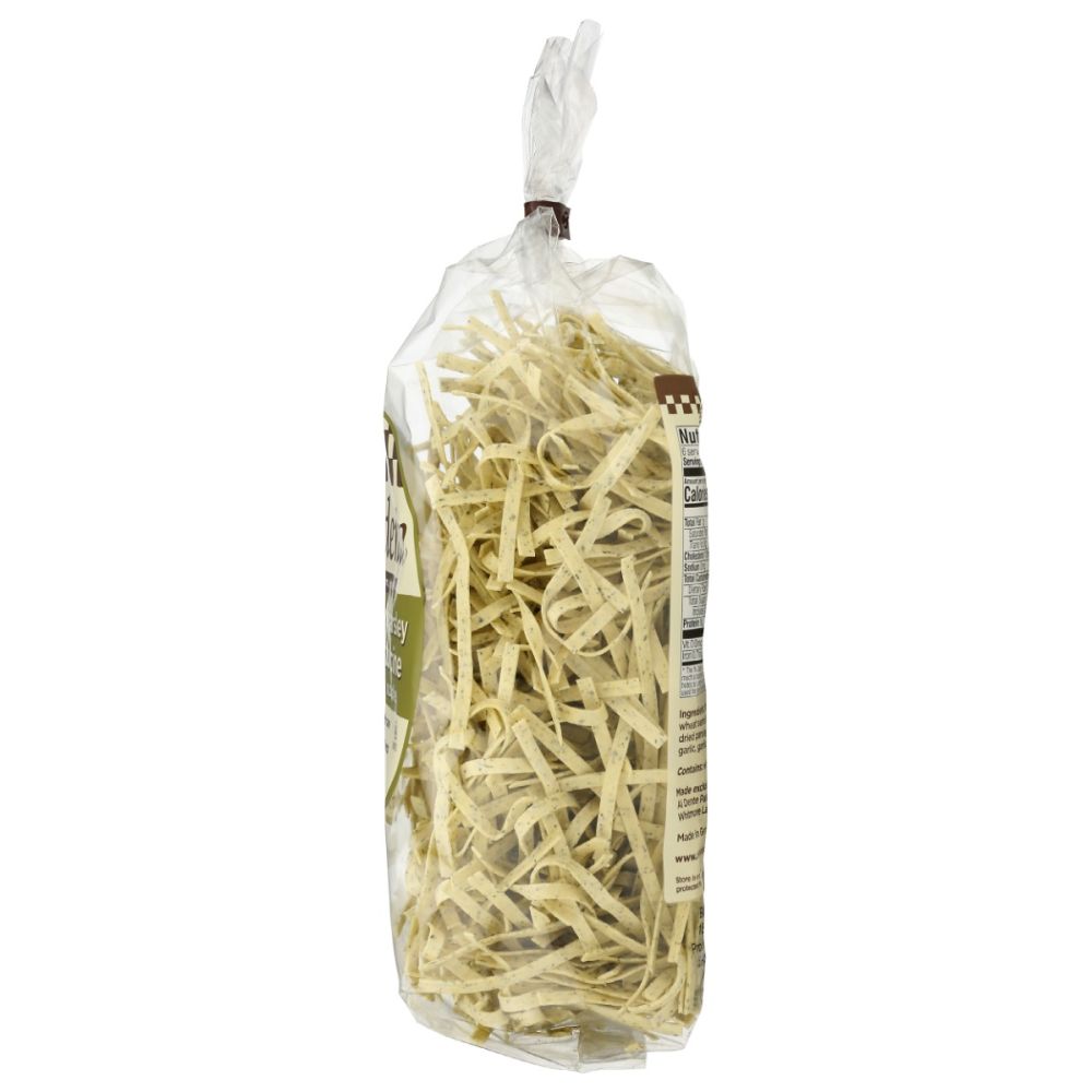 AL DENTE: Garlic Parsley Fettuccine Noodles, 12 oz