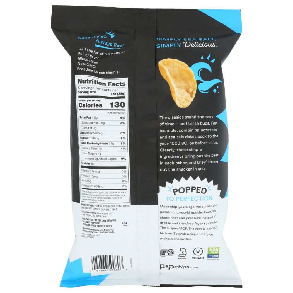 POPCHIPS: Chip Sea Salt, 5 oz