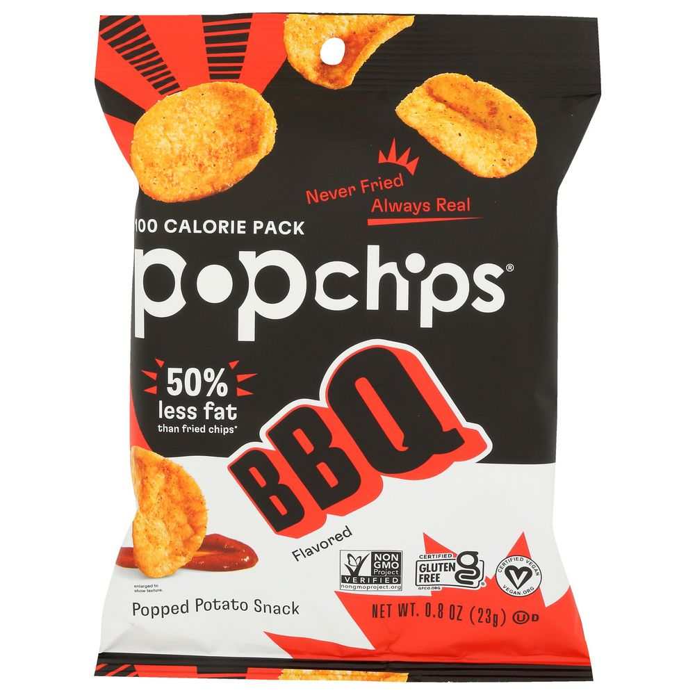 POPCHIPS: Barbeque Potato Popped Chip Snack -Rich, Smoky Flavor| 50-70