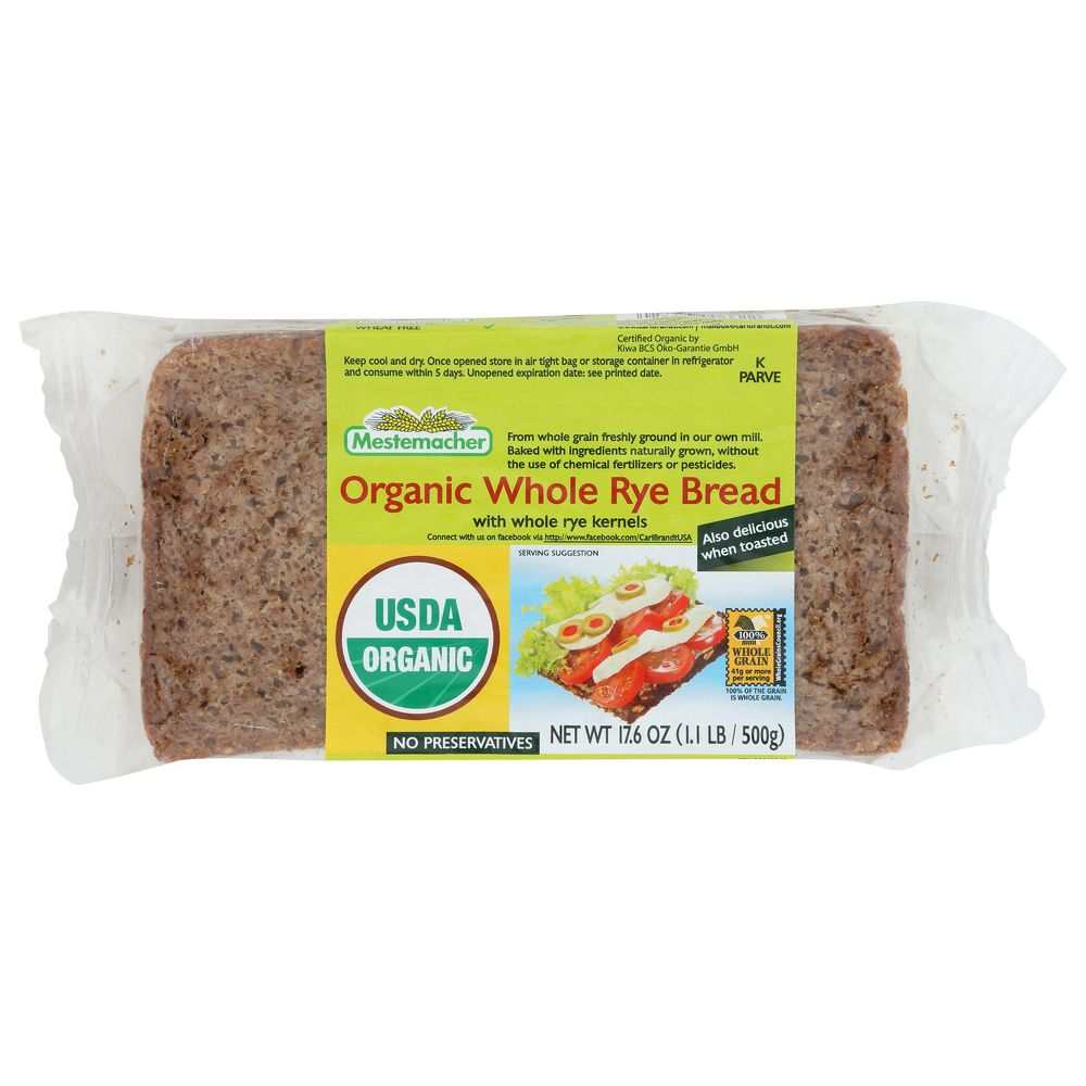MESTEMACHER: Bread Whole Rye Organic, 17.6 oz