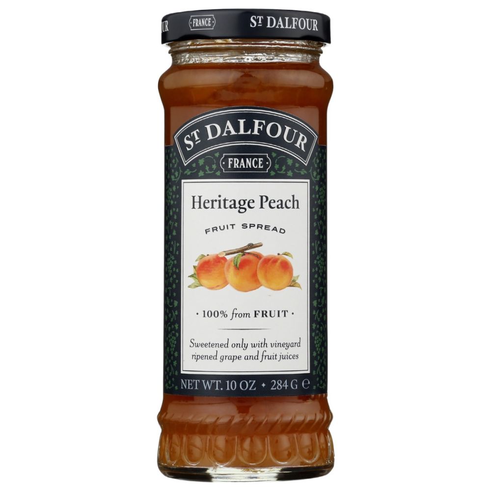 ST DALFOUR: All Natural Fruit Spread Golden Peach, 10 oz