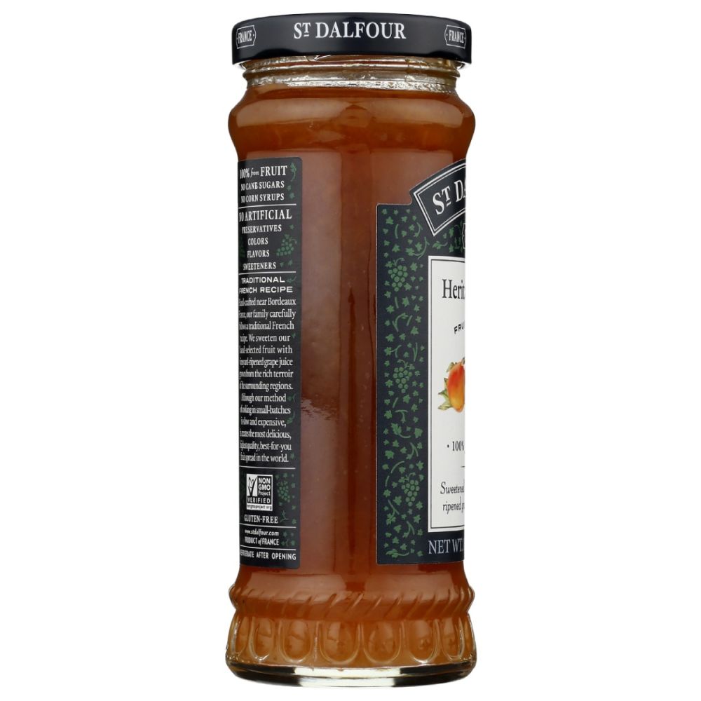 ST DALFOUR: All Natural Fruit Spread Golden Peach, 10 oz