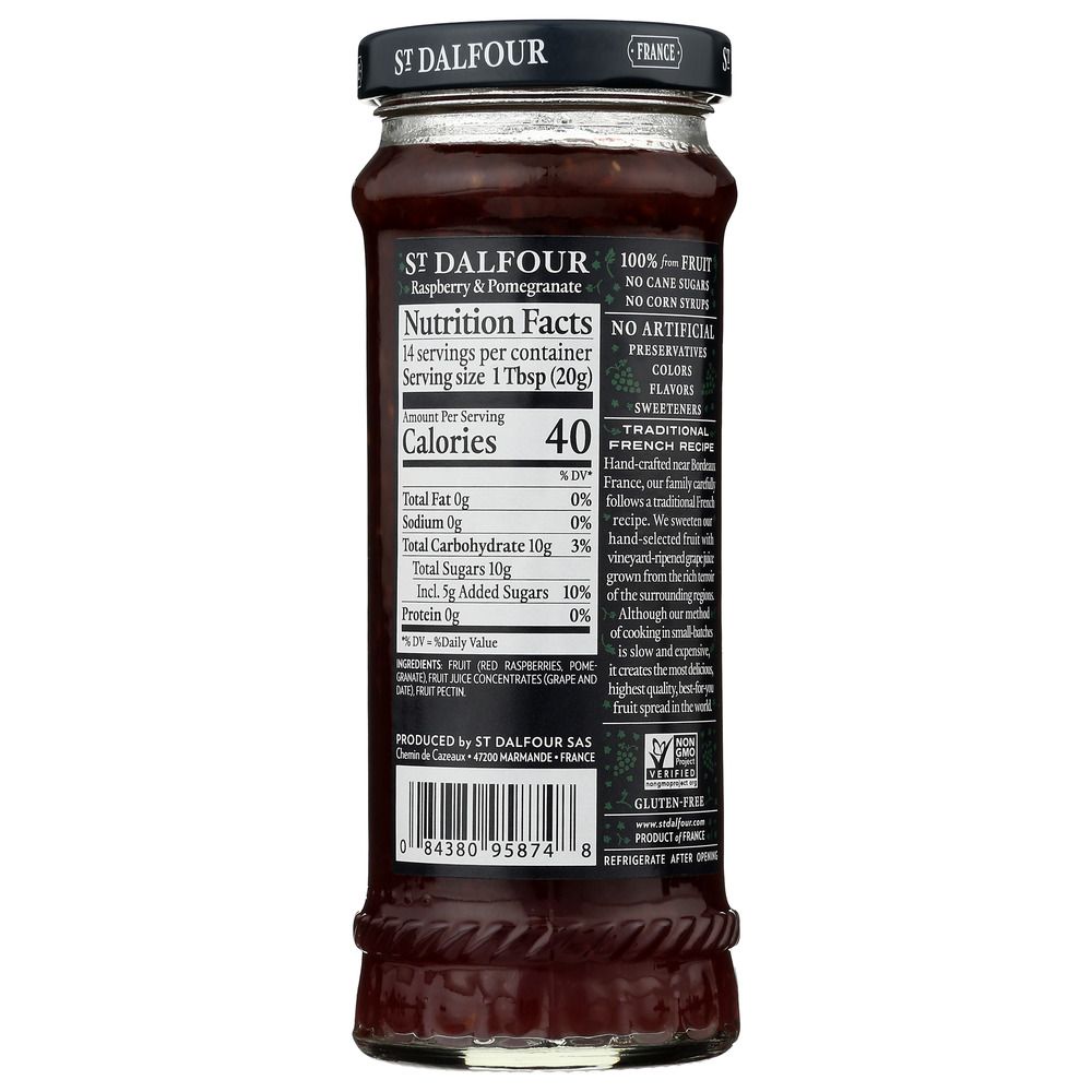 ST DALFOUR: Red Raspberry & Pomegranate, 10 oz