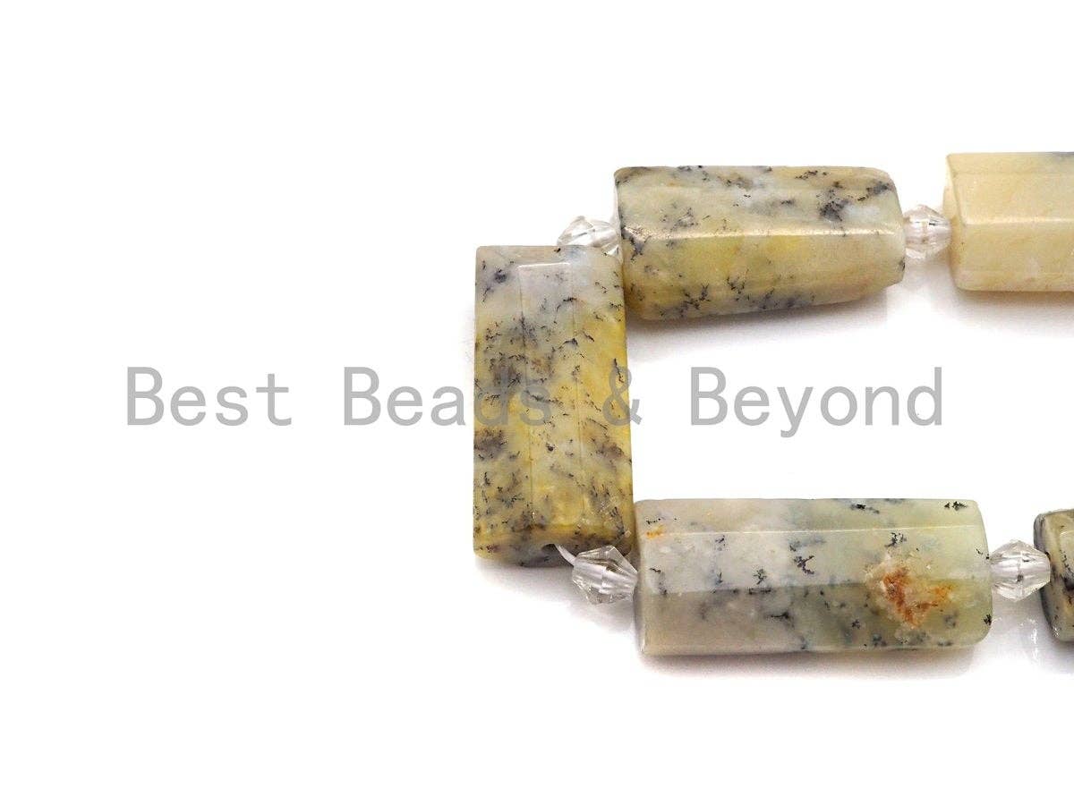 High Quality Natural Dentric White Opal  Pillow Shape Beads,  White Opal Beads, 13x26mm, sku#U686