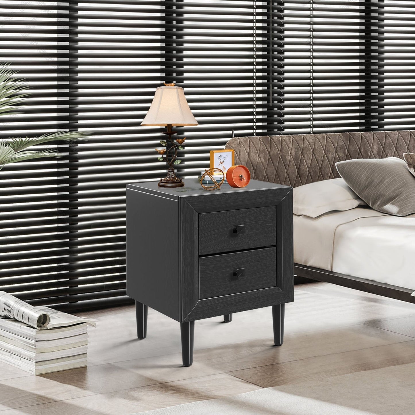 Multipurpose Retro Bedside Nightstand
