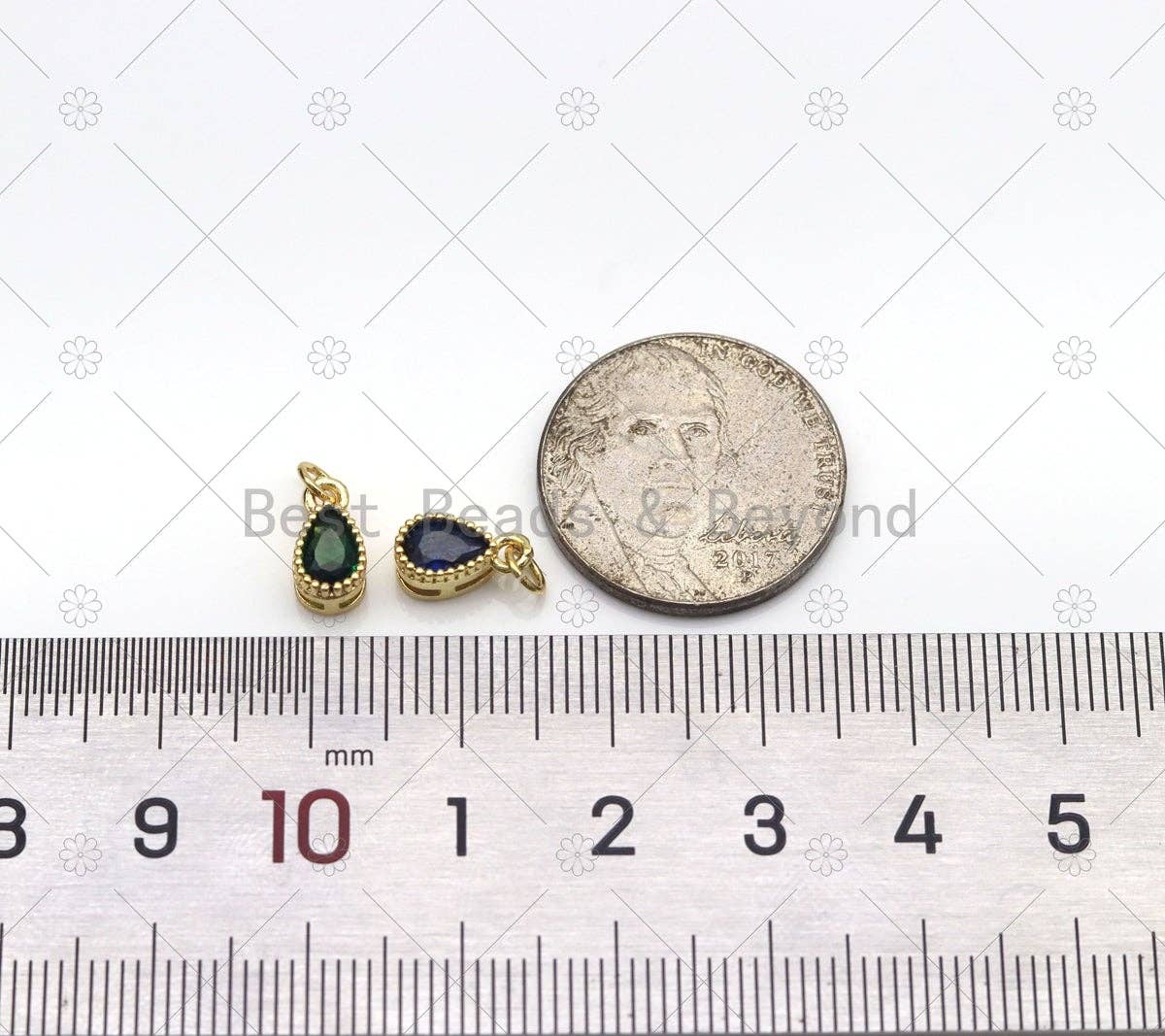 Colorful CZ Micro Pave Teardrop Shape Pendant,18K Gold Filled Teardop Charm, Necklace Bracelet Charm,,Sku#LK523