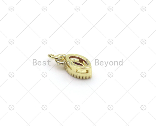 cz marquise shape charm, Eye shape Charm, Sku#LK532