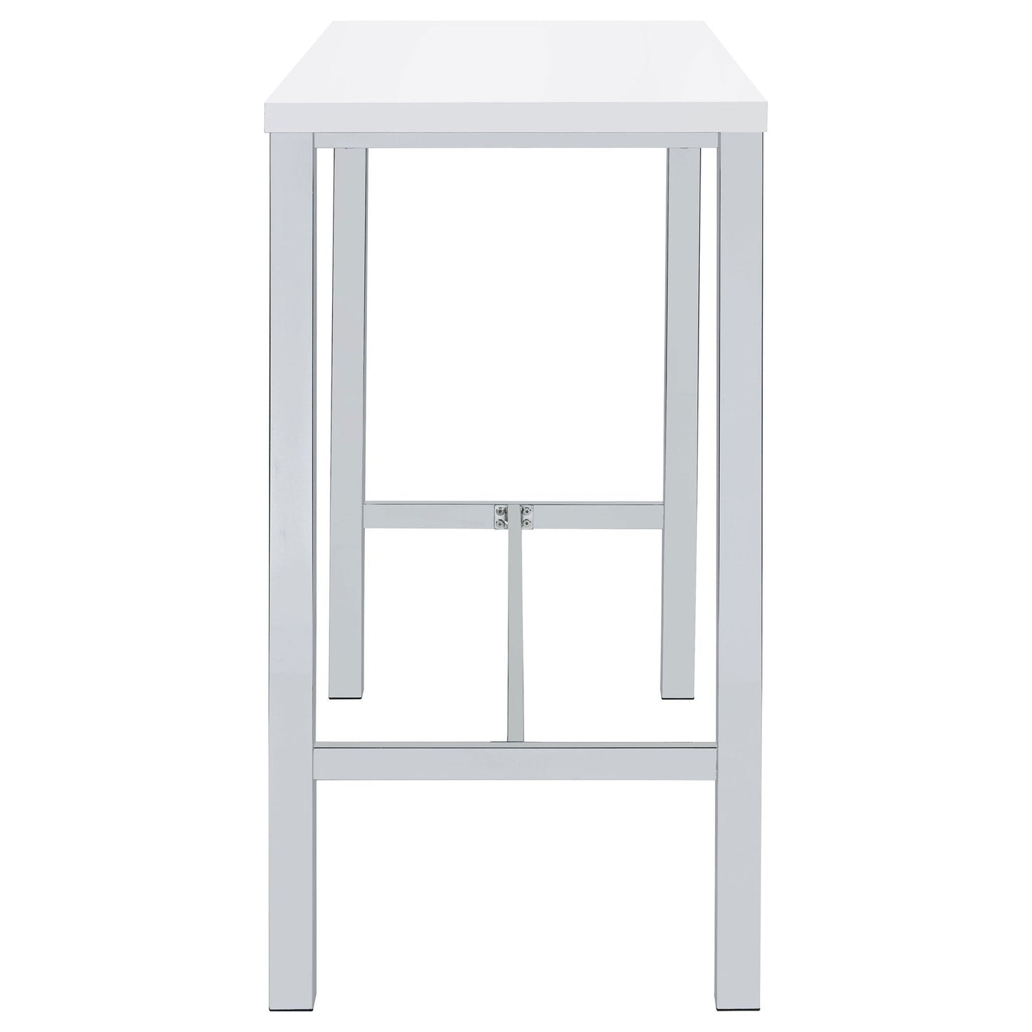 Natividad 5-piece Pub Height Bar Table Set White High Gloss