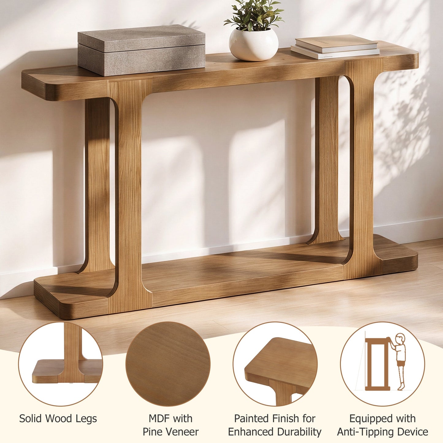 50" Minimalist Modern Console Table